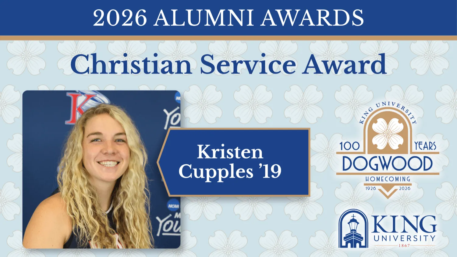 Christian Service Award banner
